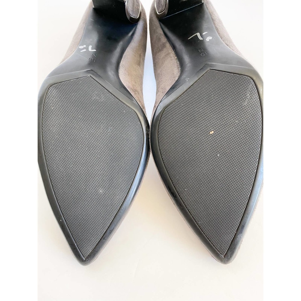 VANELI Women's Gray Suede Pointed Toe Chunky Block Heel Pumps size 10 Narrow - Picture 11 of 11